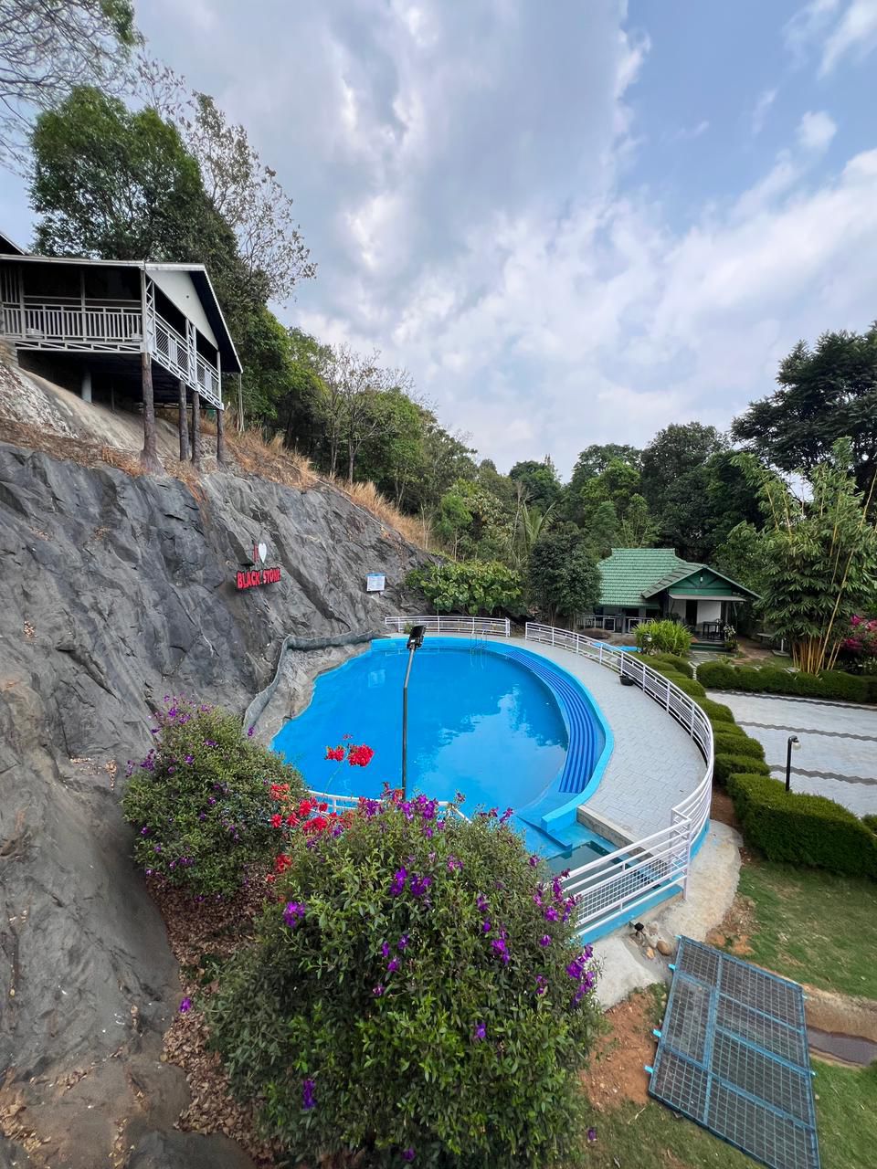 Swimming pool at Black Stone Wayanad Resort, Padinjarathara
